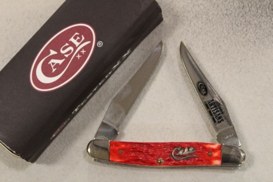 CASE MUSKRAT DR RED KNIFE IN TIN