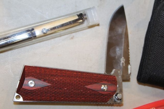 M1911 GRIP KNIFE CPMS35VN, WITH BULLET PEN IN BOX