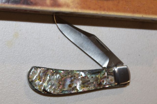 CASE LANNY'S CLIP ABALONE KNIFE IN POUCH WITH BOX