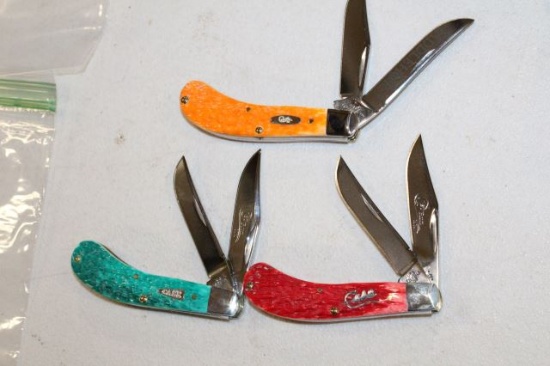 CASE SADDLEHORN DARD RED, PERSIMMON & JADE