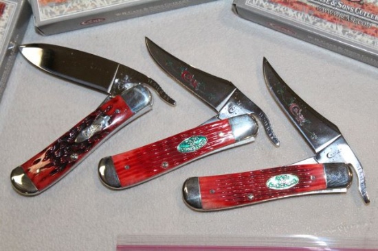 CASE RUSSLOCK OLD RED & 2 RED