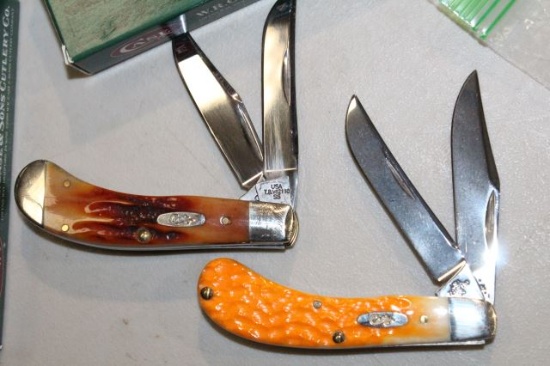 CASE SADDLEHORN PERSIMMON & AMBER