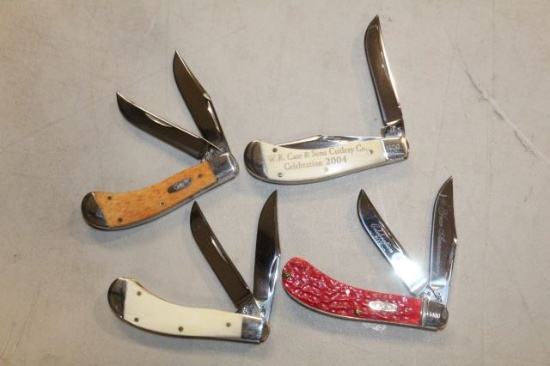 CASE SADDLEHORN 2 NATURAL, DARK RED, & GIRAFFE