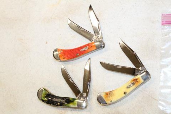 CASE SADDLEHORN TANGERINE, GREEN STAG & BRNT WHITE