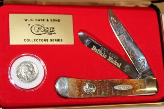CASE 1913-1938 BUFFALO NICKEL KNIFE WITH BUFFALO