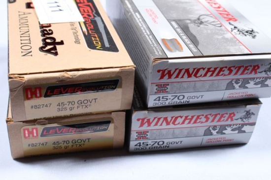 APPROX 80 ROUNDS 45-70 (40 HORNADY 325 GRAIN &