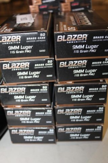 500 ROUNDS CCI BLAZER 9MM