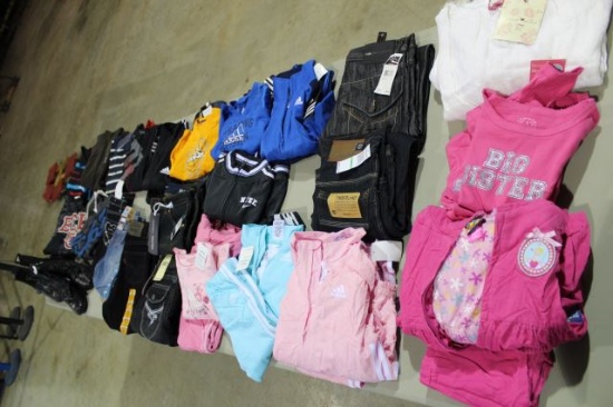 MISC KIDS CLOTHING, ADULT BOOTS ETC