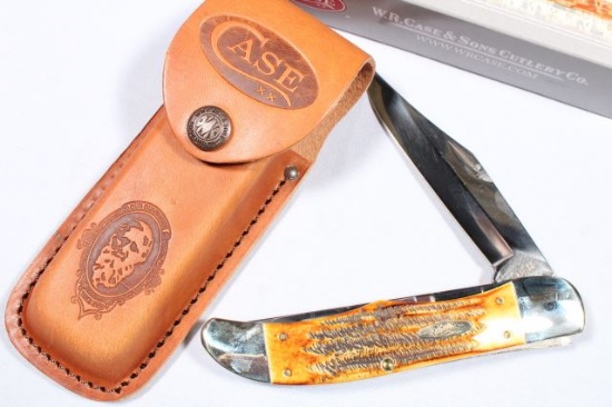 CASE XX BONE STAG FOLDING HUNTER