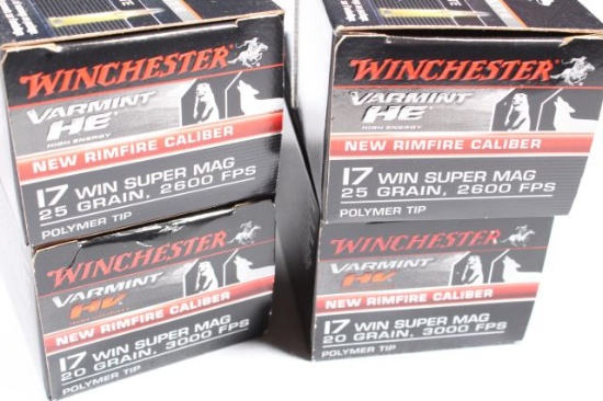 200 ROUNDS UNOPENED WINCHESTER 17 WIN SUPER MAG