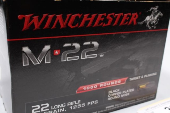 1000 ROUNDS UNOPENED WINCHESTER 22 LR 40 GRAIN
