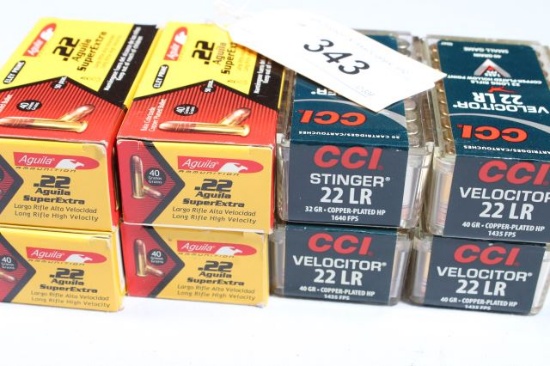 400 ROUNDS UNOPENED CCI & AGUILA 22 LR