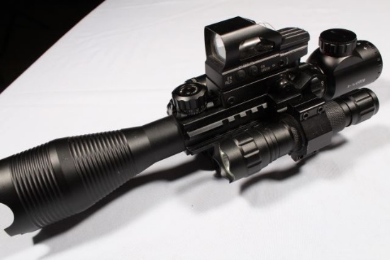 4-12 X 50 EG RED/GREEN RIFLE SCOPE WITH RED DOT &