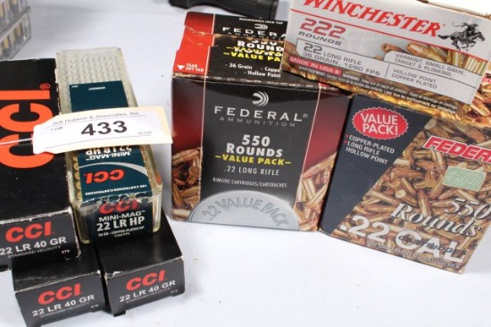 APPROX 1100 ROUNDS MISC 22 LR