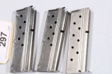 3 - 1911 STYLE 9MM LUGER MAGAZINES (1 MARKED COLT)