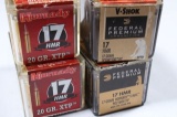 APPROX 190 ROUNDS 17HMR 20 GRAIN