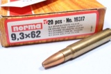 APPROX 16 ROUNDS NORMA 9,3X62  AMMO