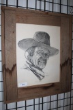 BARN FRAME JOHN WAYNE PICTURE