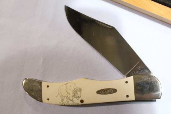 CASE BUFFALO 4165 1/2 SS IN WOOD CASE
