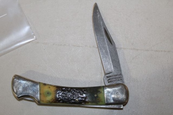 PARKER ALABAMA  DAMASCUS 1 BLADE KNIFE