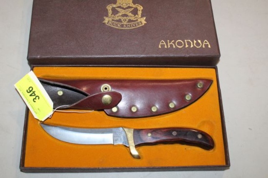 BUCK AKONUA KNIFE W/SHEATH & BOX