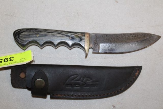 UNKNOWN KNIFE W/ SHEATH LIGHT RUST