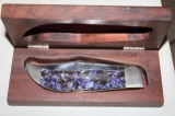 CASE # CT1072 KNIFE IN WOOD BOX LIGHT RUST