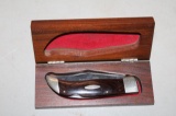 CASE BOSS #P172LSSP 10 DOT KNIFE IN WOOD BOX