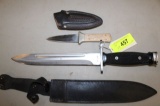 2 MISC KNIVES W/ SHEATH