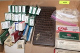 MISC EMPTY CASE KNIFE BOXES, PLASTIC STANDS ETC
