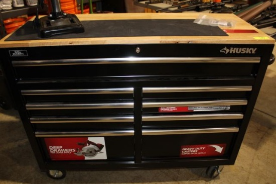 HUSKY WOOD TOP ROLLING CART