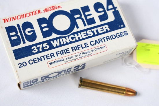 WINCHESTER BIG BORE 94 375 WIN  AMMO 20 ROUNDS
