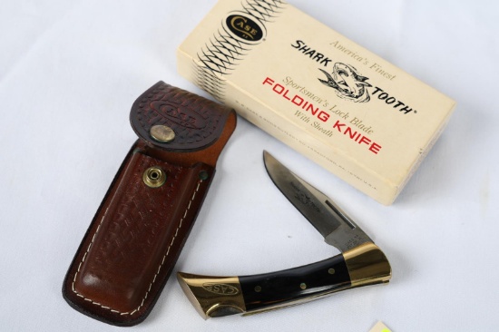 CASE FOLDING SHARK TOOTH KNIFE W/BOX