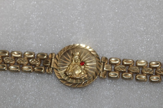 10KT GOLD SCARED HEART BRACELET