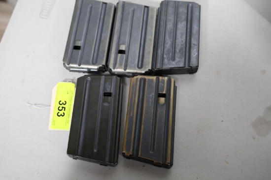 5 COLT AR 15 5.56 CAL MAGAZINES
