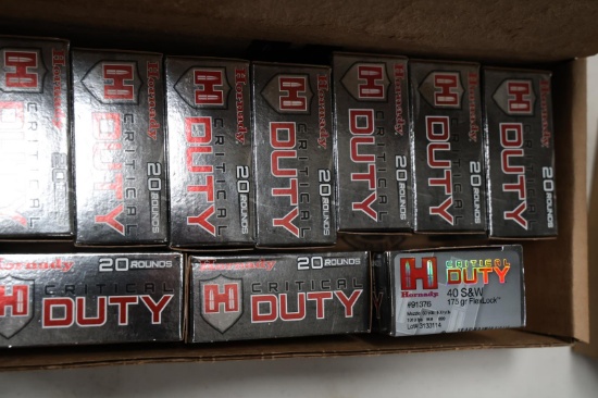 200 RDS HORNADY 40 S&W CRITICAL DUTY 175 GR FLEXLO