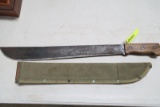 ZIP BRAND MATCHET IN VINTAGE US SCABBOARD