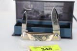 COLT 2 BLADE KNIFE BUCKSHOT BONE HANDLE