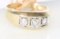 14KT GOLD & DIAMOND MENS RING