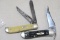 2 CASES KNIVES 61953L & 3207, USED