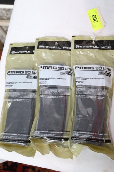 3 MAGPUL PMAG 30 AR/M4 MAGAZINES