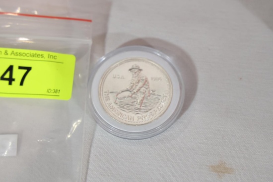 1985 PROSPECTOR 1 OZ .999 FINE SILVER ROUND