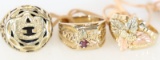 3- 10 KT GOLD RINGS