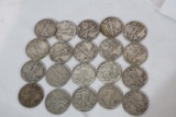 20 WALKING LIBERTY HALVES