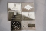 6 ASSORTED STATE SILVER BARS 13 OZ  TOTAL SILVER