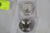 2021 ELIZABETH 5 DOLLARS 1 OZ .999 SILVER COIN &