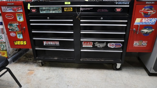 HUSKY 11 DRAWER TOOL W/ 2 STACK ON SIDE BOXES