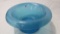 celeste blue stgretch glass rolled rim bowl