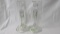 Pair Fenton decorated candlesticks