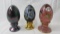 3 Fenton Decorated eggs as shown